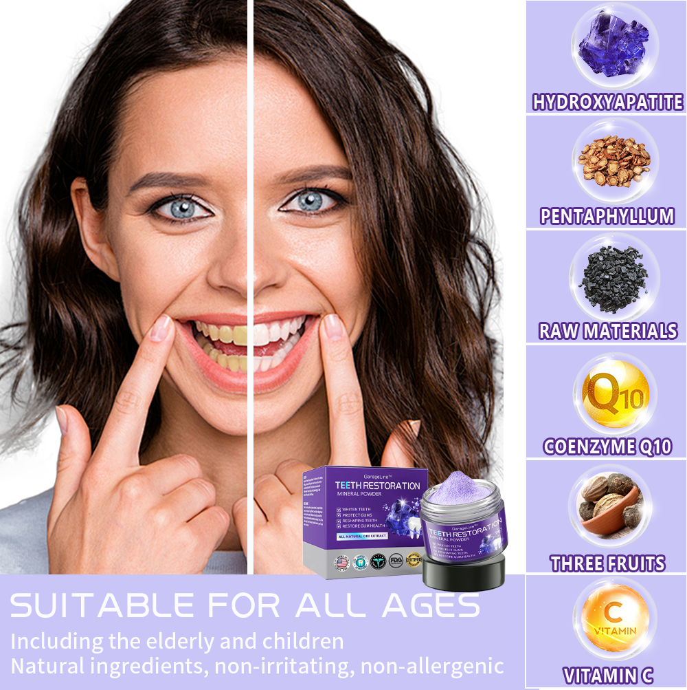 Yovot™ (ADA recommended)TeethRestoration Mineral Powder(⏰𝐋𝐢𝐦𝐢𝐭𝐞𝐝 𝐭𝐢𝐦𝐞 𝐝𝐢𝐬𝐜𝐨𝐮𝐧𝐭 𝐋𝐚𝐬𝐭 𝟑𝟎 𝐦𝐢𝐧𝐮𝐭𝐞𝐬⏰)😁