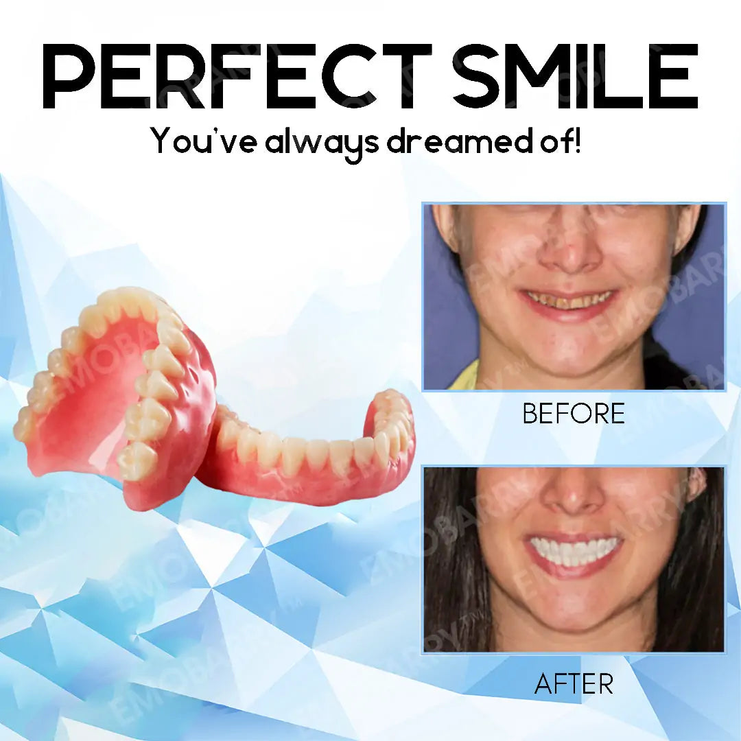 Bikenda™ Premium Custom Silicone Denture Set 💎✨ ADA (American Dental Association) Certified 🏅 Limited Time Discount Unlock a Perfect Smile 😁🦷 with our ADA-certified silicone dentures!