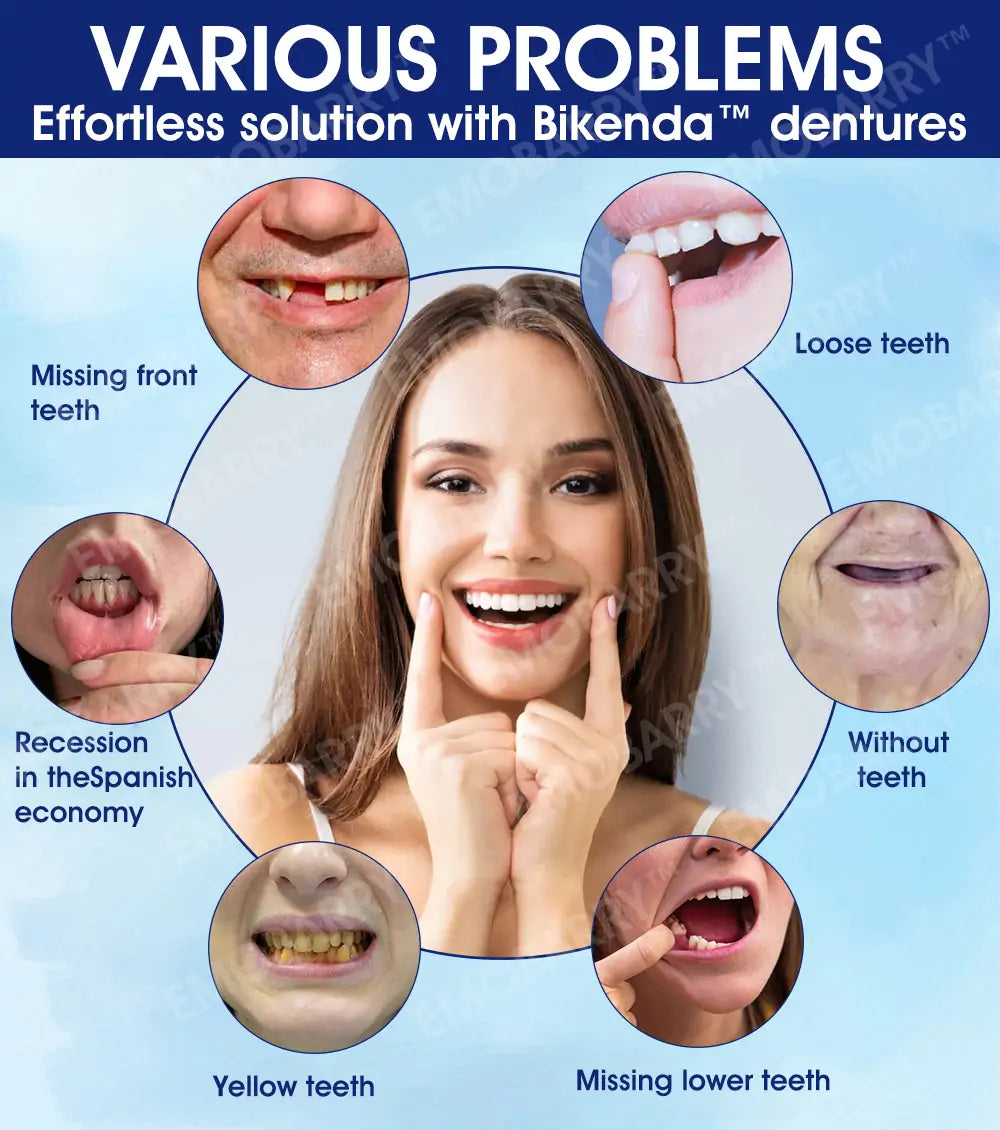 Bikenda™ Premium Custom Silicone Denture Set 💎✨ ADA (American Dental Association) Certified 🏅 Limited Time Discount Unlock a Perfect Smile 😁🦷 with our ADA-certified silicone dentures!