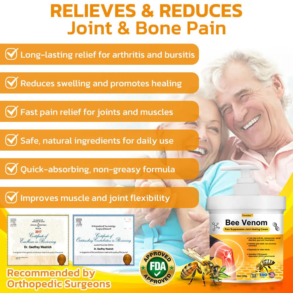 ๐๐ง๐ง๐๐๐๐ฒยฎ Bee Venom Pain Suppression Joint Healing Cream (๐ฉ๐ผโโ๏ธCOA Recommended)๐ฅ๐