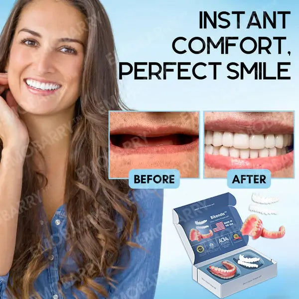 Bikenda™ Premium Custom Silicone Denture Set 💎✨ ADA (American Dental Association) Certified 🏅 Limited Time Discount Unlock a Perfect Smile 😁🦷 with our ADA-certified silicone dentures!