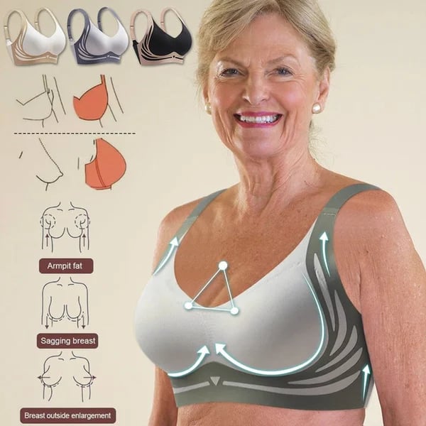 🎁Last Day 70% Off - Super gather bra - Wireless Push-up Bra👍No more sagging breasts