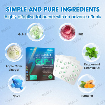 [Official Authorized Store] 𝐏𝐄𝐀𝐊𝐀® 𝐆𝐋𝐏-𝟏 Slimming & Health Ultra Concentrated Essence Liquid Pearls - NAD+ Moringa & ACV & Keto BHB (⚡🍃speedy, long-lasting, addressing diabetes, obesity, and cardiovascular diseases) - ⚡Developed by the Obesity Society