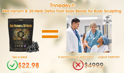 𝐂𝐡𝐫𝐢𝐬𝐭𝐦𝐚𝐬 𝐒𝐩𝐞𝐜𝐢𝐚𝐥: Tnnedey® Bee Venom & 30-Herb Detox Foot Soak Beads for 𝐁𝐨𝐝𝐲 𝐒𝐜𝐮𝐥𝐩𝐭𝐢𝐧𝐠 Recommended by the America 𝐋𝐲𝐦𝐩𝐡𝐚𝐭𝐢𝐜 Academy (ALA) 🎄✨