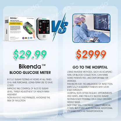 Christmas Promotion-Bikenda™ Next-Generation Intelligent Multifunctional Non-Invasive Laser Blood Glucose Meter [99.9% Accuracy]