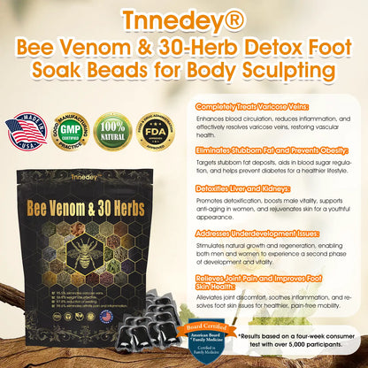 𝐂𝐡𝐫𝐢𝐬𝐭𝐦𝐚𝐬 𝐒𝐩𝐞𝐜𝐢𝐚𝐥: Tnnedey® Bee Venom & 30-Herb Detox Foot Soak Beads for 𝐁𝐨𝐝𝐲 𝐒𝐜𝐮𝐥𝐩𝐭𝐢𝐧𝐠 Recommended by the America 𝐋𝐲𝐦𝐩𝐡𝐚𝐭𝐢𝐜 Academy (ALA) 🎄✨