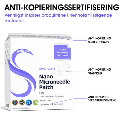 Fubsta® SMGT-GLP-1 Nano Microneedle Patch 2.0 (✅Smertefri, langvarig, som behandler diabetes, fedme og kardiovaskulære sykdommer) - 🔥Se resultater på 7 dager