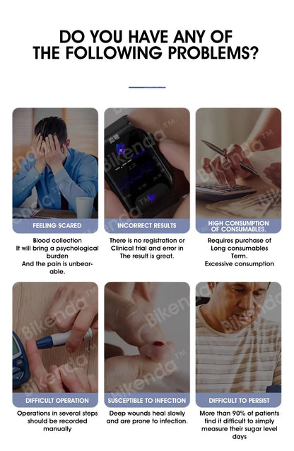 Official Store |🚚 Bikenda™ A.M.A.-Approved Non-Invasive Blood Sugar Monitor [99.9% Accuracy] + Free Gift 🎁 | Your Health, Our Priority!