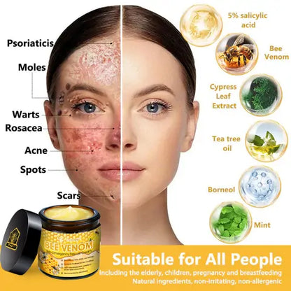Tnnedey™ Bee Venom Skin Emergency Rescue Cream (AAD Recommended) 💆‍♀️ Expert Recommended for Ultimate Skin Revival ✨