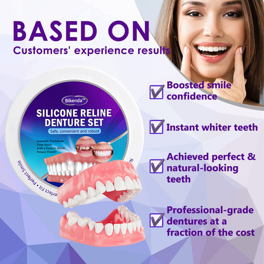 𝐁𝐢𝐤𝐞𝐧𝐝𝐚™ Silicone Reline Denture Set (⏰ Limited Time Discount Last 30 Minutes ⏰)CED🦷