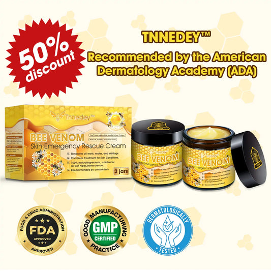 Tnnedey™ Bee Venom Skin Emergency Rescue Cream (AAD Recommended) 💆‍♀️ Expert Recommended for Ultimate Skin Revival ✨