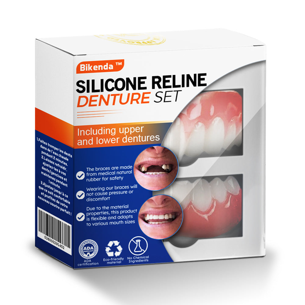Siste 30 minutter: 75 % rabatt 🎉 - 𝐁𝐢𝐤𝐞𝐧𝐝𝐚® Silikon-Tannprotese-Reline-Sett🦷