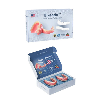 Bikenda™ Premium Custom Silicone Denture Set 💎✨ ADA (American Dental Association) Certified 🏅 Limited Time Discount   Unlock a Perfect Smile 😁🦷 with our ADA-certified silicone dentures!