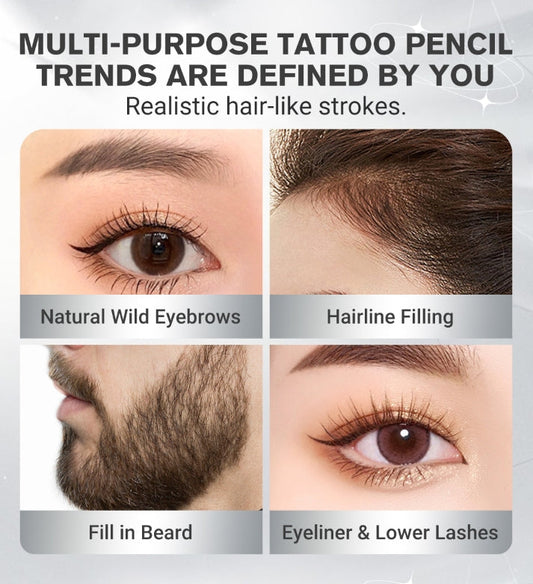 4-Pronged 3D Microblading Eyebrow Pen – Waterproof 💦, Long-Lasting, Painless Brow Definition 💖