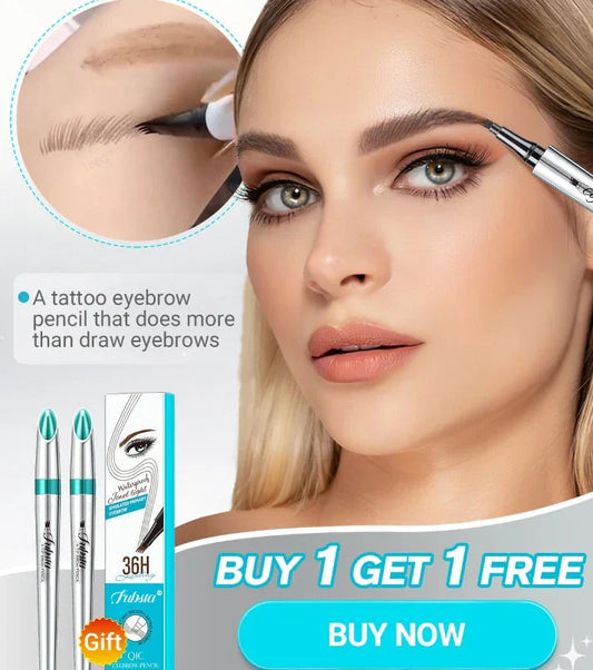 4-Pronged 3D Microblading Eyebrow Pen – Waterproof 💦, Long-Lasting, Painless Brow Definition 💖