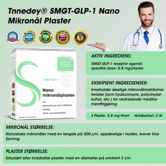 【Versjon 2025 med oppgraderinger】Tnnedey® 𝐋𝐚𝐥𝐮𝐭𝐢𝐝𝐞 (𝐒𝐚𝐱-𝐂𝐨𝐦𝐛𝐢𝐧𝐚𝐭𝐢𝐨𝐧) Nano Microneedle Patch (Uten smerte, langvarig, rettet mot diabetes, fedme og hjerte- og karsykdommer)