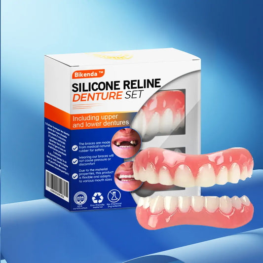 Siste 30 minutter: 75 % rabatt 🎉 - 𝐁𝐢𝐤𝐞𝐧𝐝𝐚® Silikon-Tannprotese-Reline-Sett🦷
