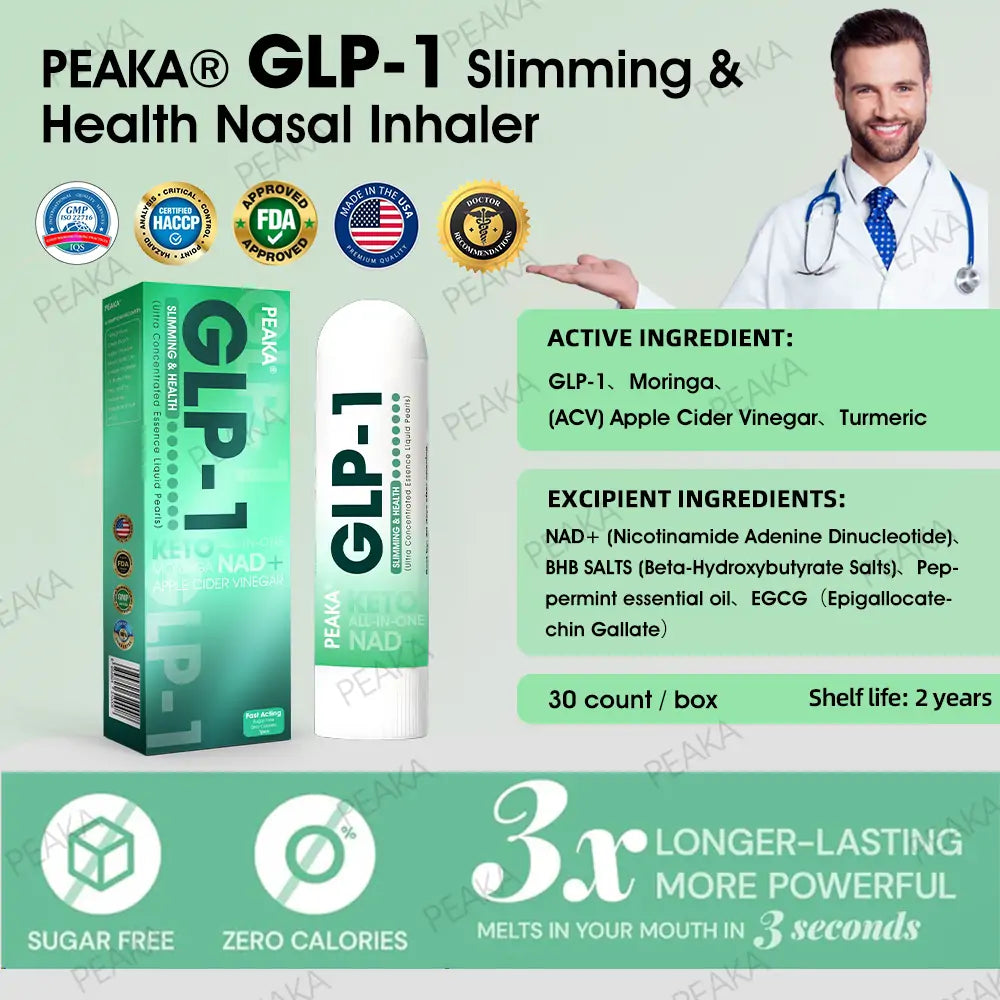 𝐎𝐟𝐟𝐢𝐜𝐢𝐚𝐥 𝐔𝐒𝐀 𝐒𝐭𝐨𝐫𝐞 |𝐏𝐄𝐀𝐊𝐀® 𝐆𝐋𝐏-𝟏 𝐒𝐥𝐢𝐦𝐦𝐢𝐧𝐠 & 𝐇𝐞𝐚𝐥𝐭𝐡 𝐍𝐚𝐬𝐚𝐥 𝐈𝐧𝐡𝐚𝐥𝐞𝐫 –𝐖𝐢𝐭𝐡 𝐍𝐀𝐃+, 𝐌𝐨𝐫𝐢𝐧𝐠𝐚, 𝐀𝐩𝐩𝐥𝐞 𝐂𝐢𝐝𝐞𝐫 𝐕𝐢𝐧𝐞𝐠𝐚𝐫 & 𝐊𝐞𝐭𝐨 𝐁𝐇𝐁 | 𝐅𝐚𝐬𝐭-𝐀𝐜𝐭𝐢𝐧𝐠, 𝐄𝐱𝐩𝐞𝐫𝐭-𝐃𝐞𝐯𝐞𝐥𝐨𝐩𝐞𝐝 𝐅𝐨𝐫𝐦𝐮𝐥𝐚 𝐟𝐨𝐫 𝐖𝐞𝐢𝐠𝐡𝐭 & 𝐇𝐞𝐚𝐥𝐭𝐡 𝐒𝐮𝐩𝐩𝐨𝐫𝐭