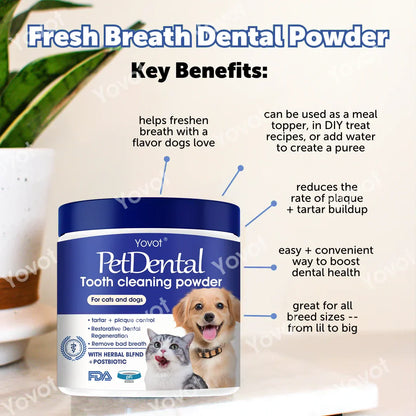 【OFFICIAL STORE】Yovot® Pet Dental Powder – Fresh Breath, Stronger Teeth & Tartar Removal! 🦷✨ (CVMA-Approved for Cats & Dogs) 🐾 – Limited Time Offer! ⏳ Save 70% Today!