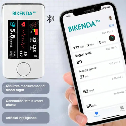 Official Store |🚚 Bikenda™ A.M.A.-Approved Non-Invasive Blood Sugar Monitor [99.9% Accuracy] + Free Gift 🎁 | Your Health, Our Priority!