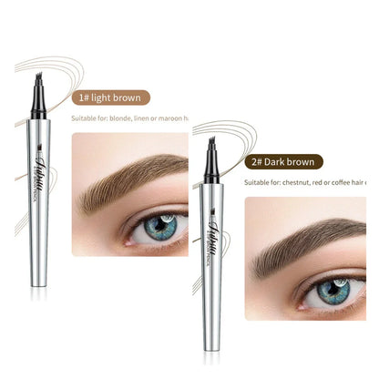 4-Pronged 3D Microblading Eyebrow Pen – Waterproof 💦, Long-Lasting, Painless Brow Definition 💖