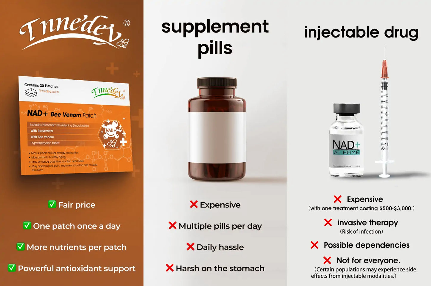 [7 Days to See Results] Tnnedey® NAD+ Bee Venom Patch – Ultimate Skin Rejuvenation & Energy Boost（Last Day Discount：70%） (Copy)