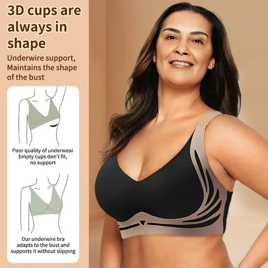 🎁Last Day 70% Off - Super gather bra - Wireless Push-up Bra👍No more sagging breasts