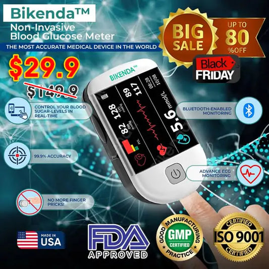 【Official Store】Bikenda™ Non-Invasive Glucose Meter – The Future of Painless, Accurate Glucose Monitoring Starts Here!