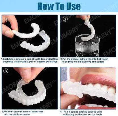 Bikenda™ Premium Custom Silicone Denture Set 💎✨ ADA (American Dental Association) Certified 🏅 Limited Time Discount   Unlock a Perfect Smile 😁🦷 with our ADA-certified silicone dentures!