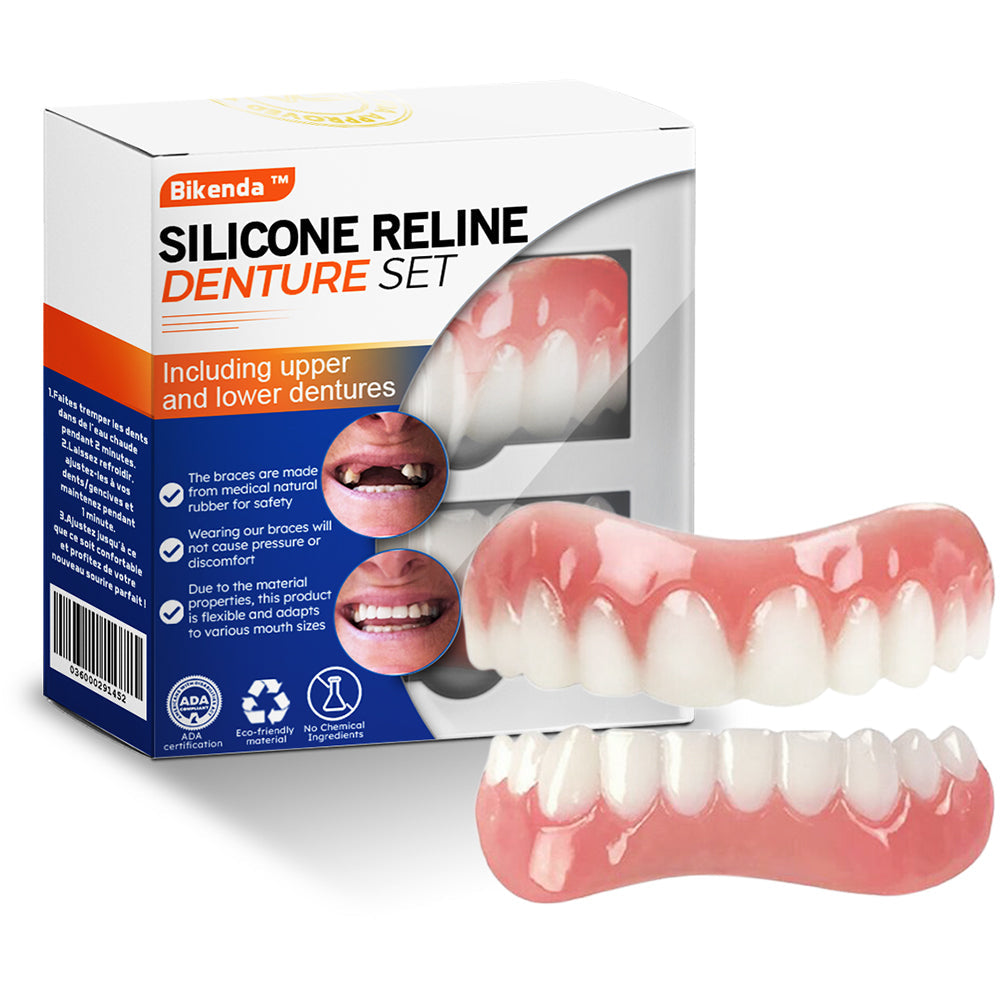 Siste 30 minutter: 75 % rabatt 🎉 - 𝐁𝐢𝐤𝐞𝐧𝐝𝐚® Silikon-Tannprotese-Reline-Sett🦷