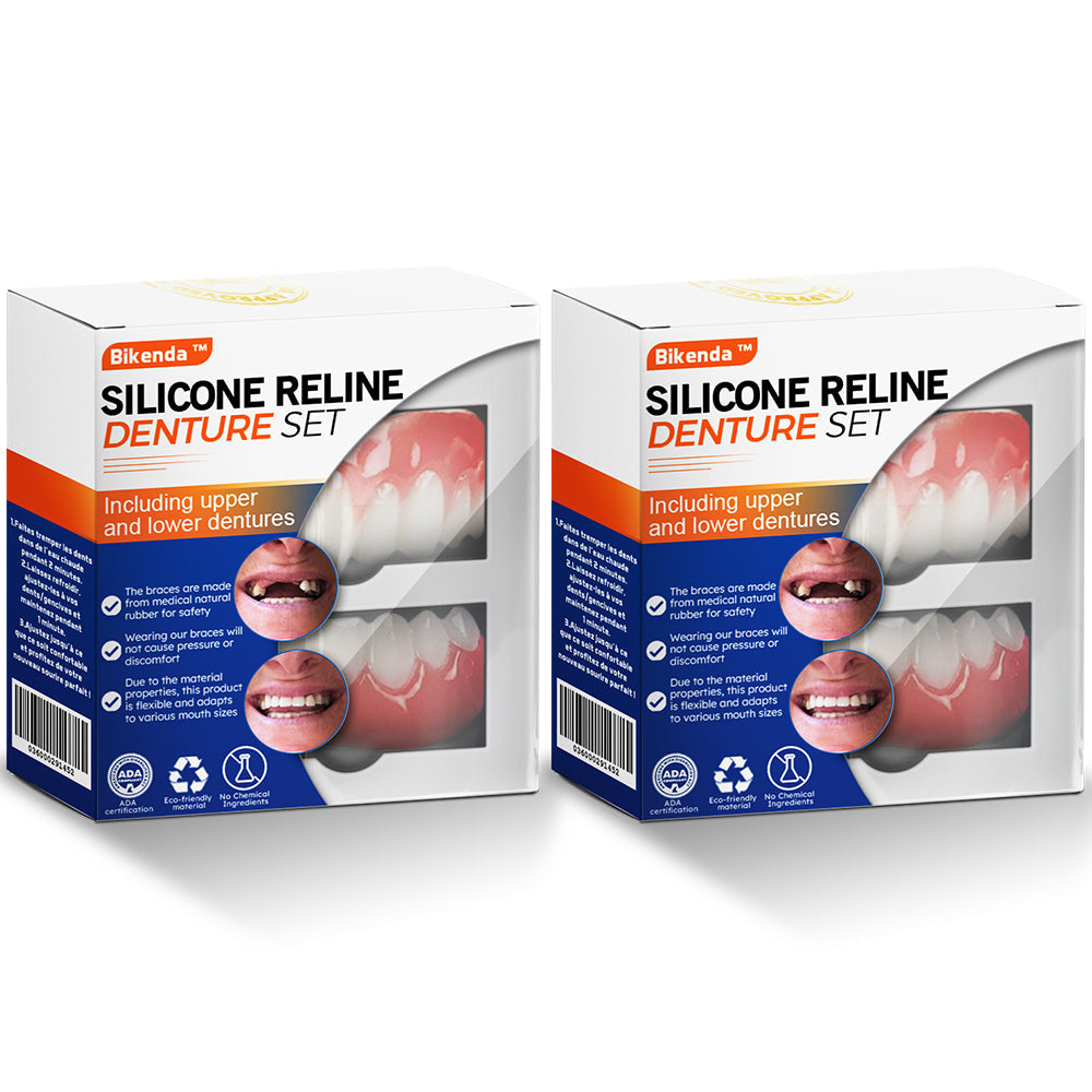 Siste 30 minutter: 75 % rabatt 🎉 - 𝐁𝐢𝐤𝐞𝐧𝐝𝐚® Silikon-Tannprotese-Reline-Sett🦷