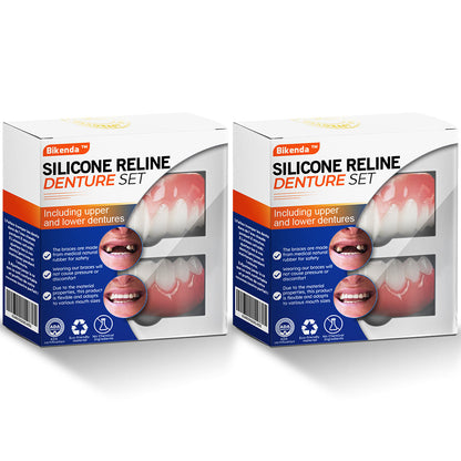 Siste 30 minutter: 75 % rabatt 🎉 - 𝐁𝐢𝐤𝐞𝐧𝐝𝐚® Silikon-Tannprotese-Reline-Sett🦷