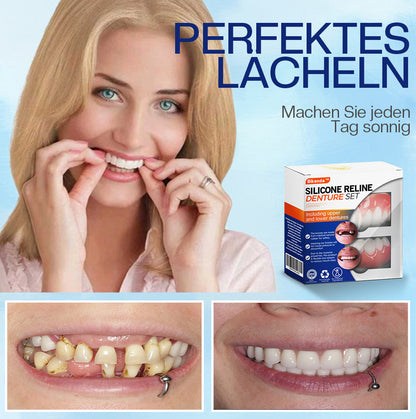 Siste 30 minutter: 75 % rabatt 🎉 - 𝐁𝐢𝐤𝐞𝐧𝐝𝐚® Silikon-Tannprotese-Reline-Sett🦷