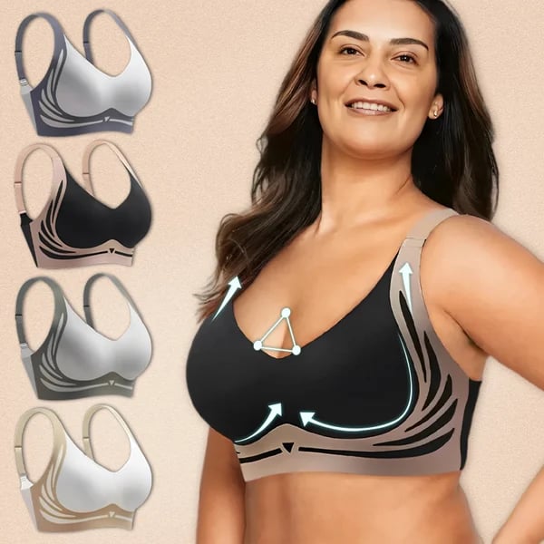 🎁Last Day 70% Off - Super gather bra - Wireless Push-up Bra👍No more sagging breasts