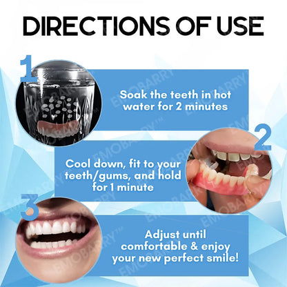 Bikenda™ Premium Custom Silicone Denture Set 💎✨ ADA (American Dental Association) Certified 🏅 Limited Time Discount   Unlock a Perfect Smile 😁🦷 with our ADA-certified silicone dentures!