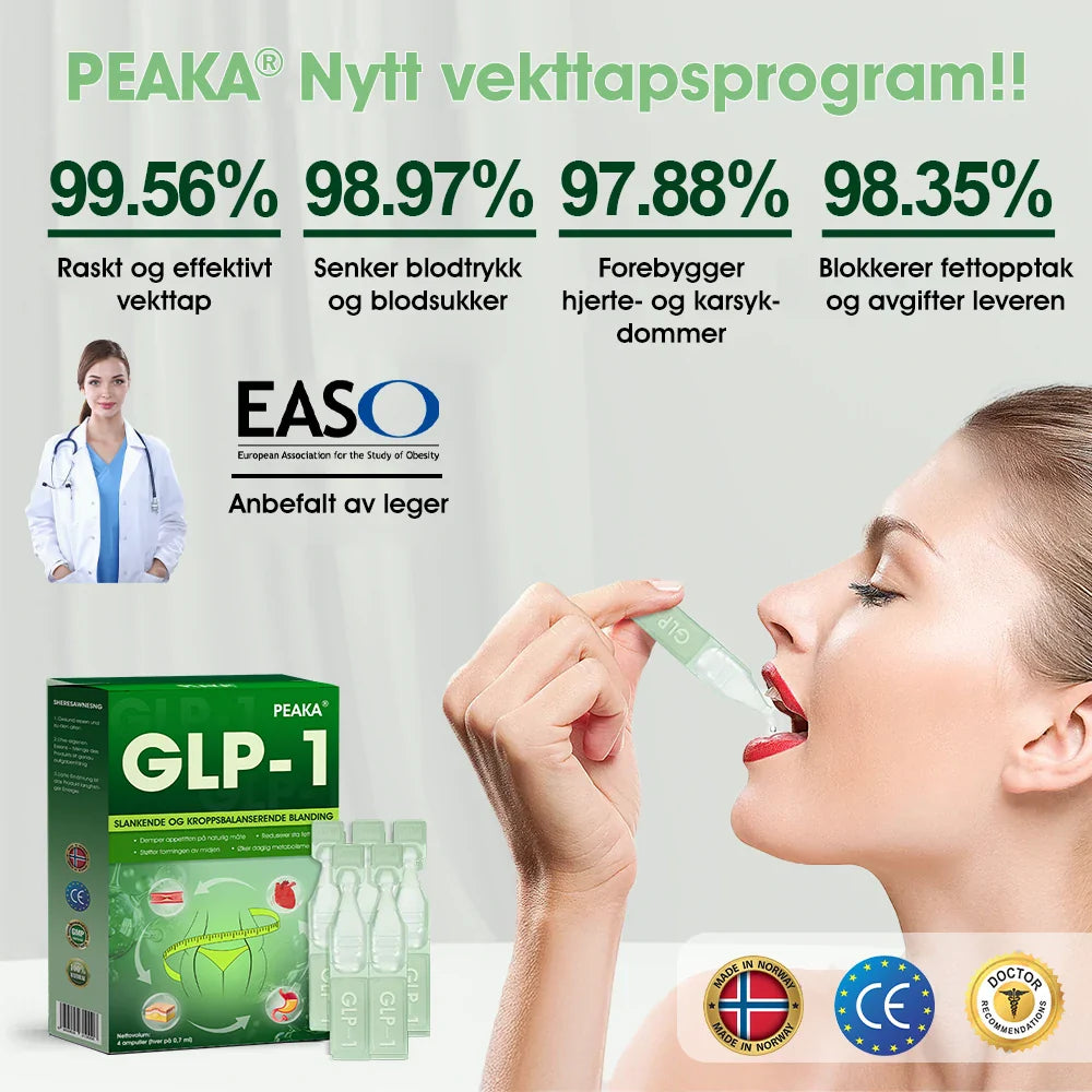 | Offisiell Butikk | 𝐏𝐄𝐀𝐊𝐀® 𝐆𝐋𝐏-𝟏 𝐕𝐞𝐤𝐭𝐭𝐚𝐩 𝐎𝐫𝐚𝐥 𝐋ø𝐬𝐧𝐢𝐧𝐠 – 👨‍⚕️ Fedme, Hjerte- og karsykdommer, Diabetes, Søvnapné, Leddproblemer og Mer🌺