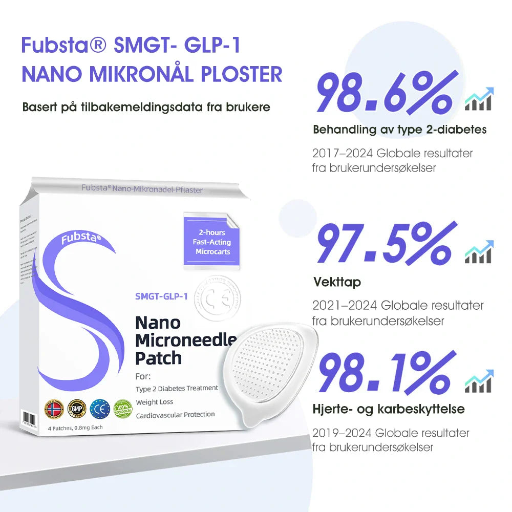 Fubsta® SMGT-GLP-1 Nano Microneedle Patch 2.0 (✅Smertefri, langvarig, som behandler diabetes, fedme og kardiovaskulære sykdommer) - 🔥Se resultater på 7 dager