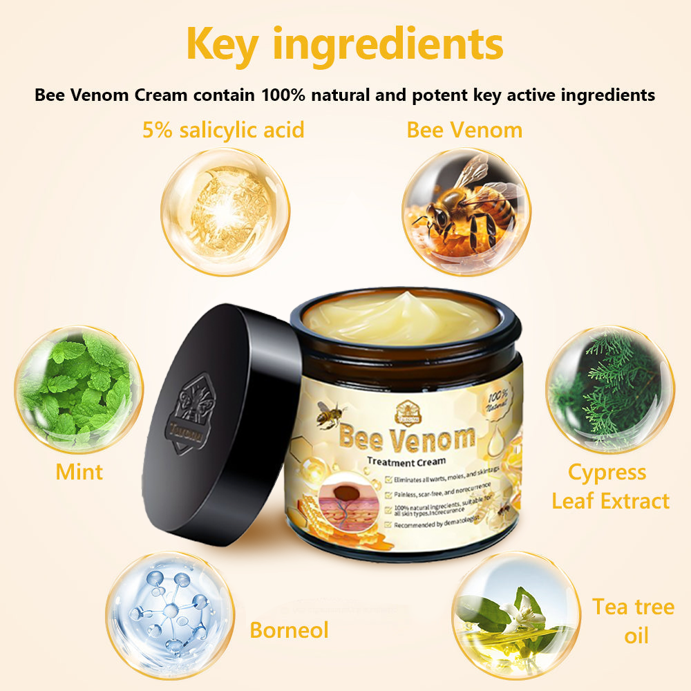 Tnnedey™ Bee Venom🐝 Skin Treatment Cream (AAD Recommended) ✨💆‍♀️ (Expert Recommended)