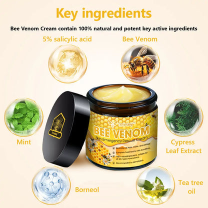 Tnnedey™ Bee Venom Skin Emergency Rescue Cream (AAD Recommended) 💆‍♀️ Expert Recommended for Ultimate Skin Revival ✨