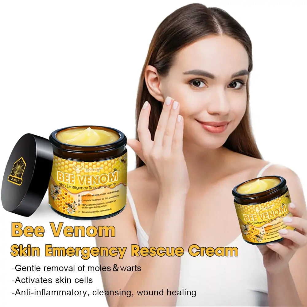Tnnedey™ Bee Venom Skin Emergency Rescue Cream (AAD Recommended) 💆‍♀️ Expert Recommended for Ultimate Skin Revival ✨