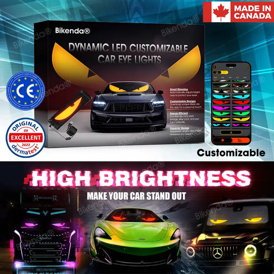 [2025 Creative Innovation Award] 🚘Bikenda® Dynamic LED Customizable Car Eye Lights🔥