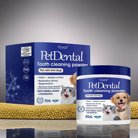【Official Store】Last Day! 70% OFF! 🎉 - Yovot® Pet Dental Powder 🐾 – Freshen Breath, Regenerate Teeth & Remove Tartar 🦷 (AVMA Recommended for Cats & Dogs) 🐱🐶