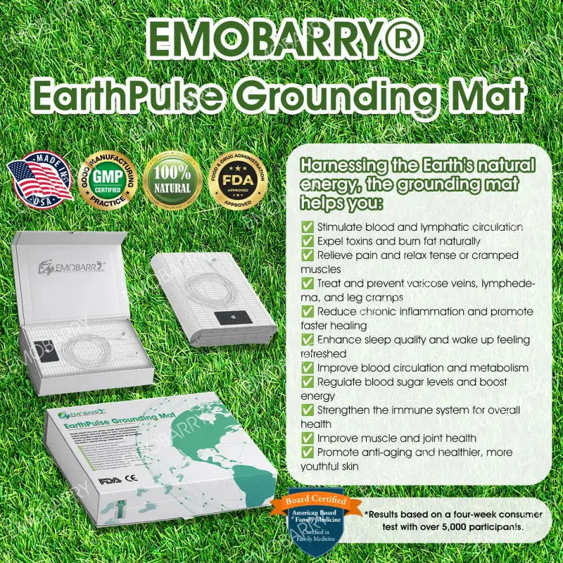 【Official Store】[-𝟕𝟎%𝐎𝐅𝐅-]🌏EMOBARRY® EarthPulse Grounding Mat – 𝐒𝐞𝐞 𝐑𝐞𝐬𝐮𝐥𝐭𝐬 𝐢𝐧 𝟕 𝐃𝐚𝐲𝐬: Lymphatic Therapy, Blood Sugar Regulation, Detox & Body Sculpting